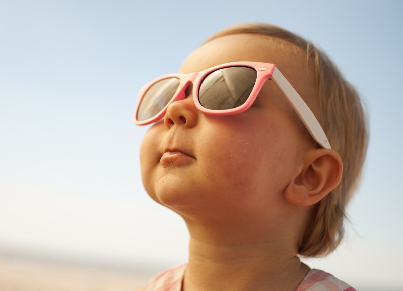 baby with sunglasses